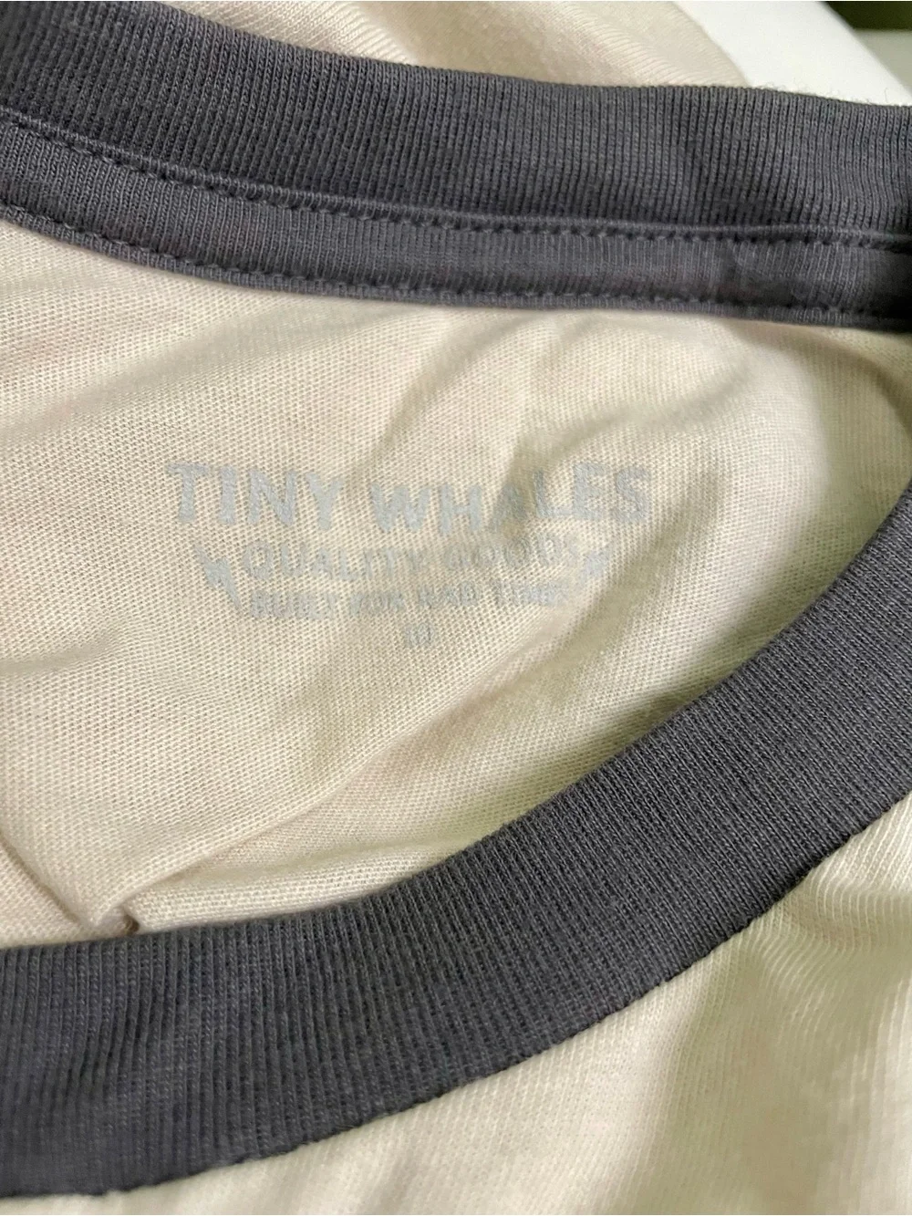 Tiny Whales Cream Raglan Wild As Heck Tee